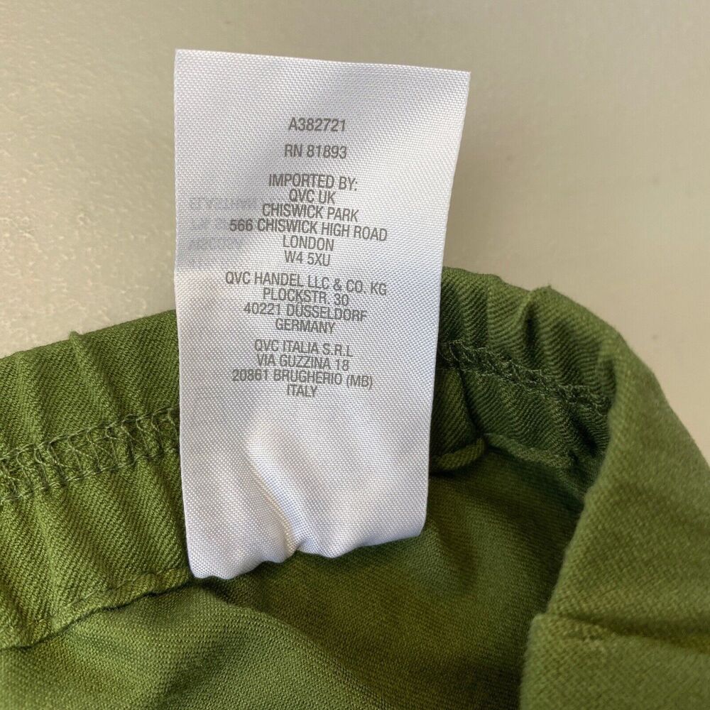 Isaac Mizrahi Live Pants Ankle Crop 32WP Green Capri A382721 32W Petite Comfy - Picture 6 of 7